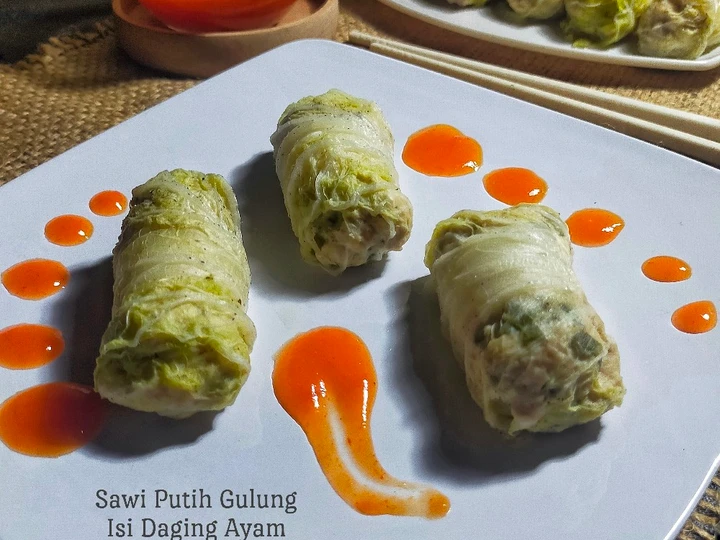 Cara Mudah Membuat Resep Sawi putih gulung isi Ayam yang  Bikin Ketagihan Anti Ribet, Mantap