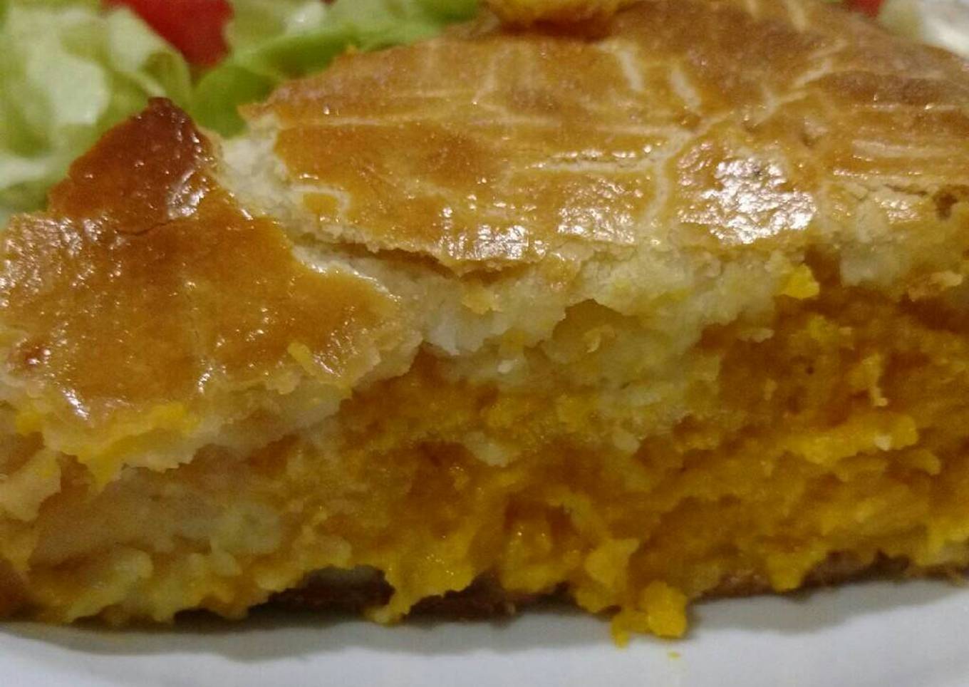 Tarta de calabazas caramelizadas y queso