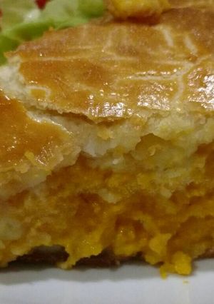 Una foto de Tarta de calabazas caramelizadas y queso