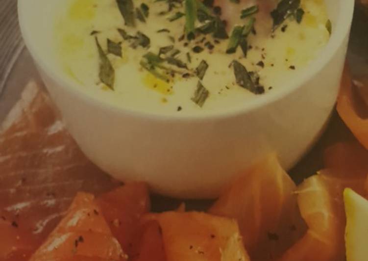 Easiest Way to Make Award-winning Slow cooker eggs en cocotte with smoked salmon