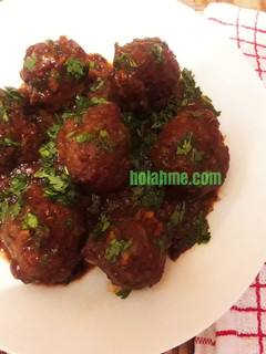 A picture of Barbecue Meatballs #Idulfitrirecipescontest #4weekschallenge.