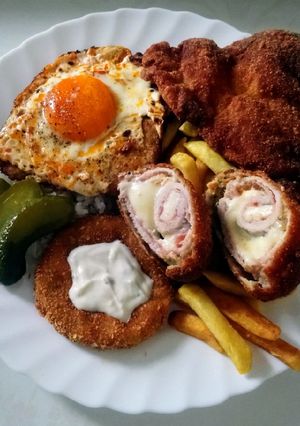 Rántott vegyes lakomatál gluténmentesen recept fotója