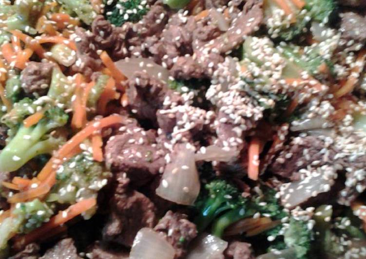 Recipe of Quick Sesame beef and broccoli