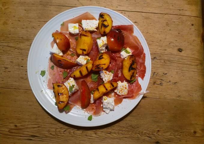 Grilled nectarine salad (lazy summer supper)