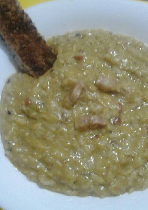 Una foto de Risotto con panceta