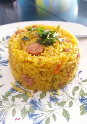 Una foto de Arroz de salchichas