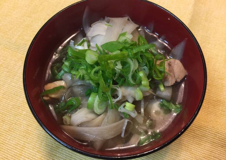 Monday Fresh Japanese mushroom and chicken soup