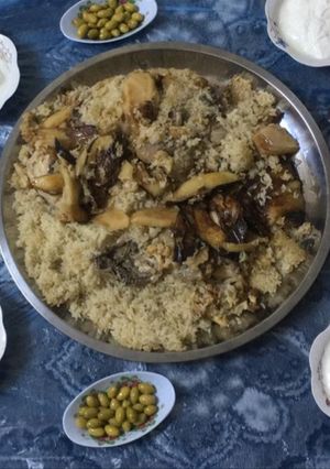 صورة لوصفة طريقة عمل المقلوبه 😋😋😋