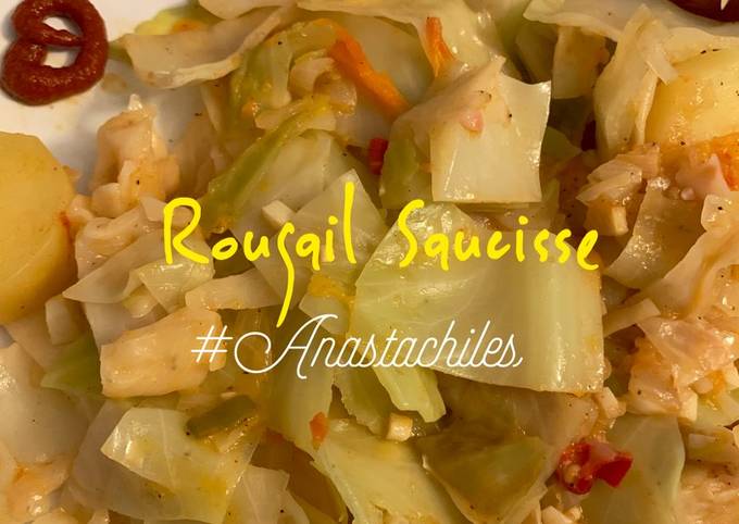 Cara Gampang Menyiapkan French Sausage Rougail (dari Reunion Island, Prancis) - Stew Sayur Kol n Sosis Anti Gagal