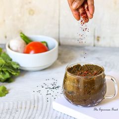 A picture of Pickled coriander leaves Dhonepata Bata.