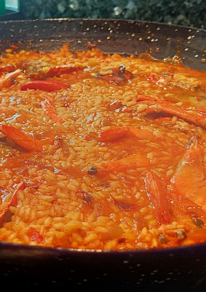 Una foto de Arroz con Bogavante y langostinos