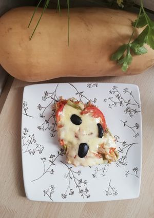 Una foto de Pizza en masa de coliflor