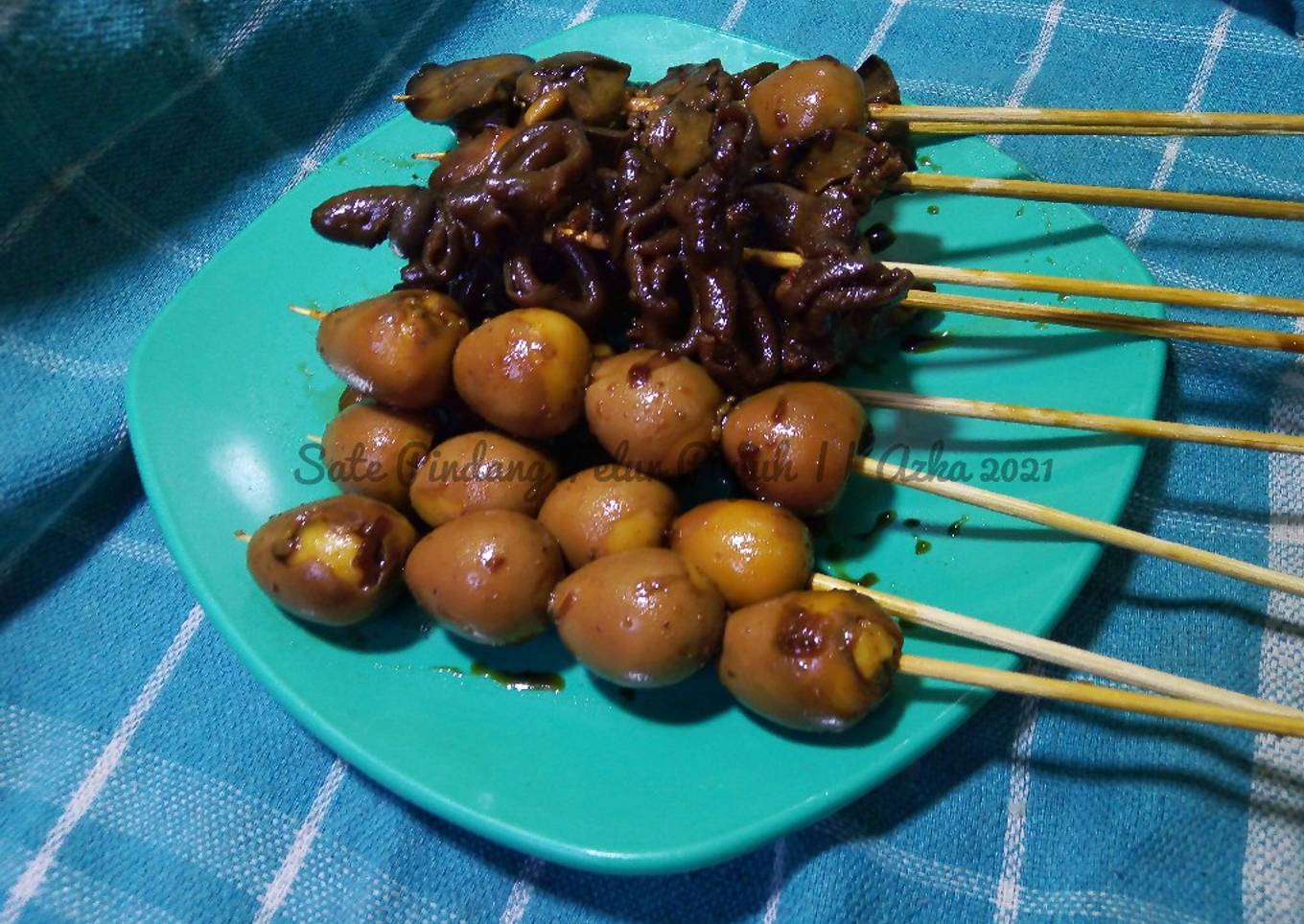 Sate Pindang Telur Puyuh dan jeroan ayam