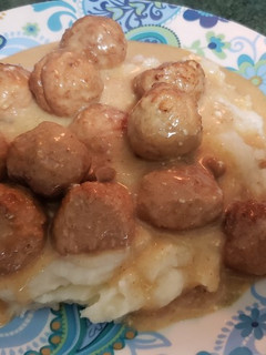 A picture of Slow Cooker Swedish Meatballs (sort of).