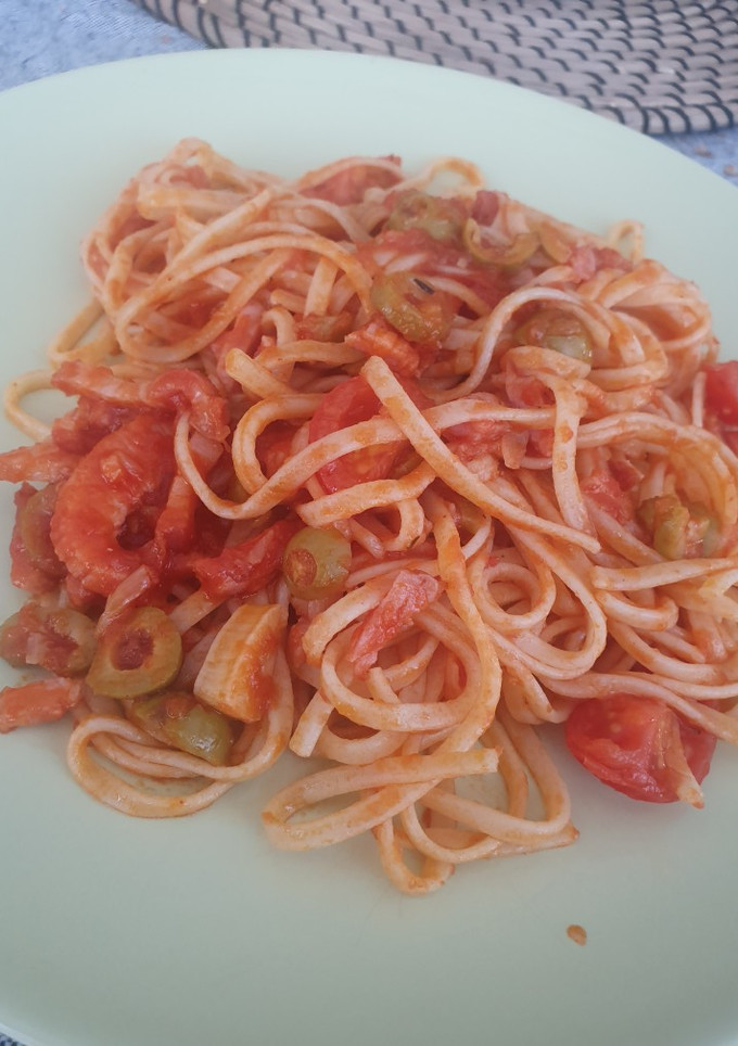 Una foto de Tagliatelle alla Puttanesca