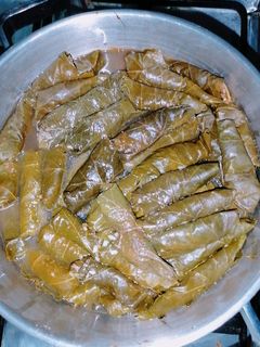 صورة لوصفة محشي ورق عنب بالمفروم