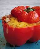 Pimiento relleno de chili con carne