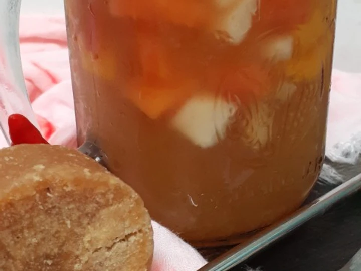 Langkah Gampang Membuat Resep Es rujak buah yang Bisa Manjain Lidah Anti Ribet, Lezat Sekali