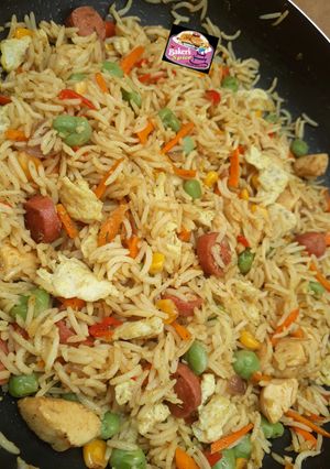 A picture of Chinese fried rice.