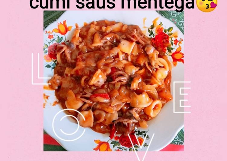 Bumbu meracik Cumi saus mentega sederhana yang Bikin Ngiler
