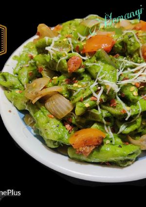 A picture of Penne Pasta With Spinata Pesto.