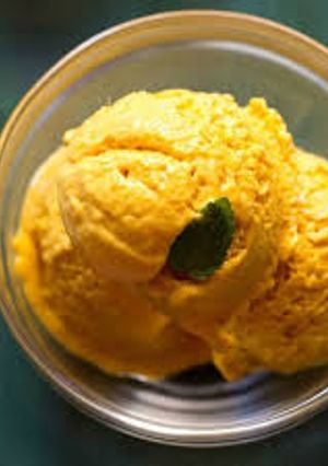 A picture of Mango ice cream.