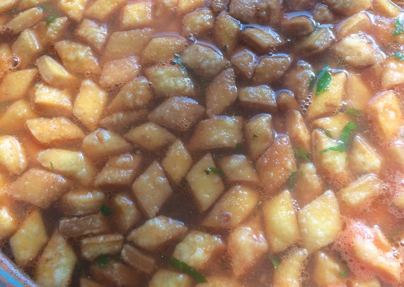 Sopa torteada o sopa de pan