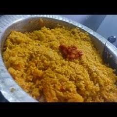A picture of Prawns Biryani.