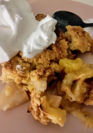 Une photo de Crumble pommes/poires (vegan)