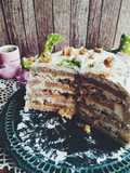 Sandwich cake roquefort poire