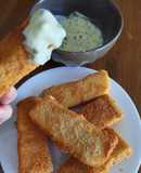 Bastones de polenta fritos