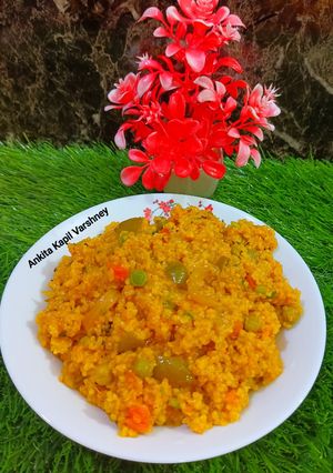 A picture of One Pot Cooking (Vegetables Daliya Pulao).