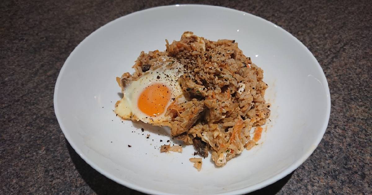 Tuna Rice With Runny Eggs Recipe by Andrea Cookpad