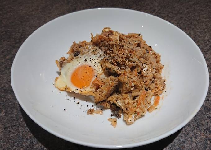 Tuna Rice With Runny Eggs