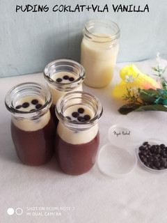 Foto resep Puding Coklat+Vla Vanilla