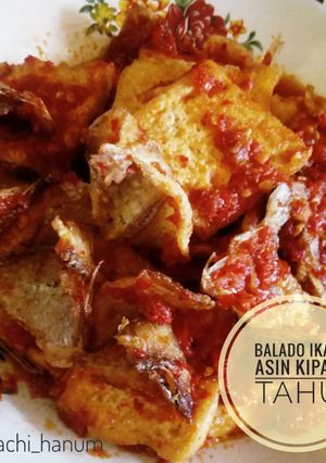 Foto resep Balado ikan asin kipas feat tahu