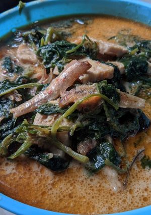 Foto resep Sayur santan lembayung, tempe, teri pedes