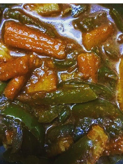 A picture of Mixed veggies stew.