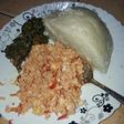 Beaten eggs with ugali