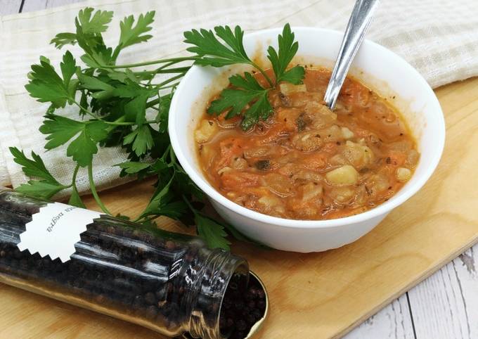 Вегетарианский суп-солянка