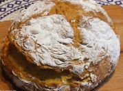 Una foto di pane senza lievito bicarbonato