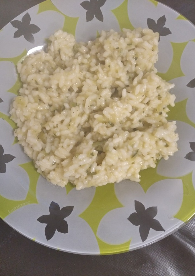 Una foto de Risotto de calabacín
