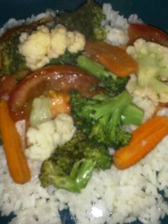 A picture of Veggies & Rice.