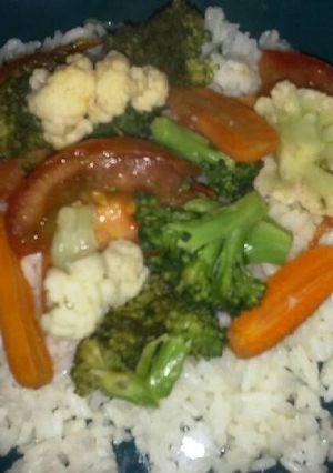 A picture of Veggies & Rice.