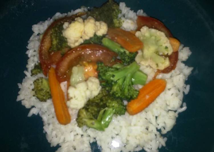 Recipe of Perfect Veggies &amp; Rice