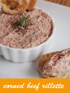 A picture of Easy Rillettes (Pâté) with Corned Beef.