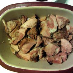 A picture of Brenda's Bourbon Honey Glazed Ham.