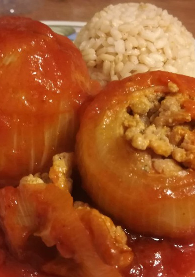 Una foto de Cebollas rellenas de carne