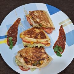A picture of Paneer veggie Tortilla wrap.