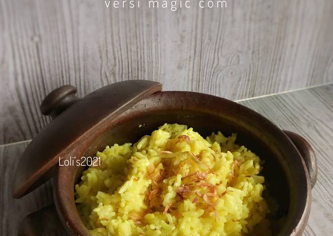 Standar Resep bikin Nasi Kuning versi magic com yang lezat